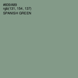 #839A89 - Spanish Green Color Image