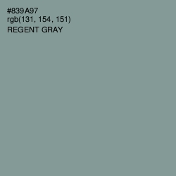 #839A97 - Regent Gray Color Image