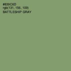 #839C6D - Battleship Gray Color Image