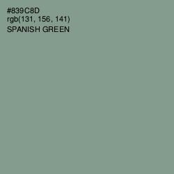 #839C8D - Spanish Green Color Image