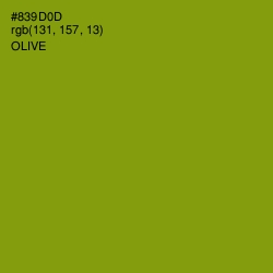 #839D0D - Olive Color Image