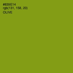 #839E14 - Olive Color Image