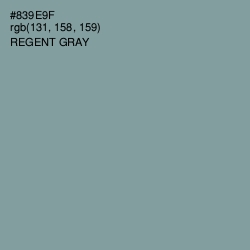 #839E9F - Regent Gray Color Image