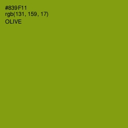 #839F11 - Olive Color Image