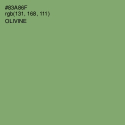#83A86F - Olivine Color Image