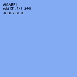 #83ABF4 - Jordy Blue Color Image
