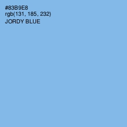 #83B9E8 - Jordy Blue Color Image