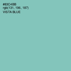 #83C4BB - Vista Blue Color Image