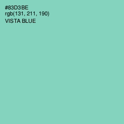 #83D3BE - Vista Blue Color Image