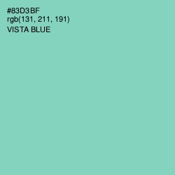 #83D3BF - Vista Blue Color Image