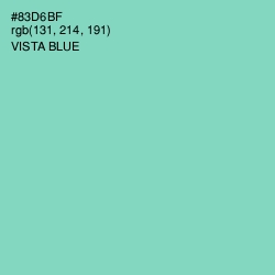 #83D6BF - Vista Blue Color Image