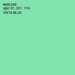 #83E3AE - Vista Blue Color Image