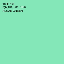 #83E7B8 - Algae Green Color Image