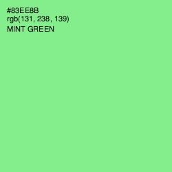 #83EE8B - Mint Green Color Image