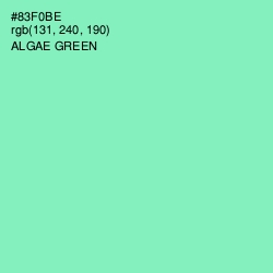 #83F0BE - Algae Green Color Image