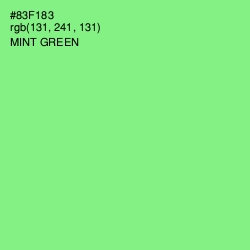 #83F183 - Mint Green Color Image