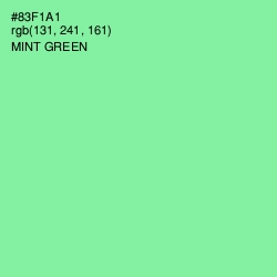 #83F1A1 - Mint Green Color Image