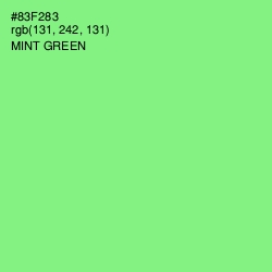 #83F283 - Mint Green Color Image