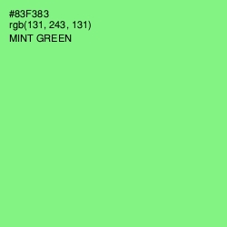 #83F383 - Mint Green Color Image