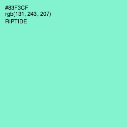 #83F3CF - Riptide Color Image