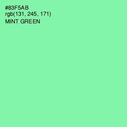 #83F5AB - Mint Green Color Image