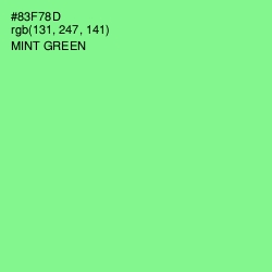 #83F78D - Mint Green Color Image