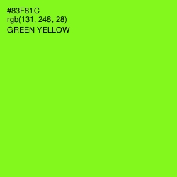 #83F81C - Green Yellow Color Image