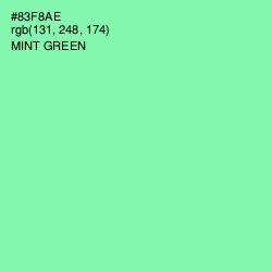 #83F8AE - Mint Green Color Image