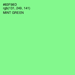 #83F98D - Mint Green Color Image