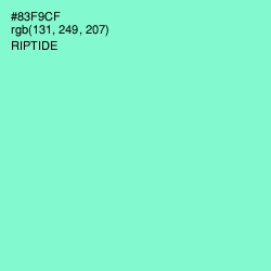 #83F9CF - Riptide Color Image