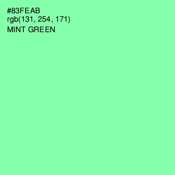 #83FEAB - Mint Green Color Image