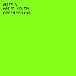 #83FF1A - Green Yellow Color Image