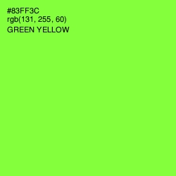 #83FF3C - Green Yellow Color Image