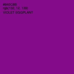 #840C8B - Violet Eggplant Color Image