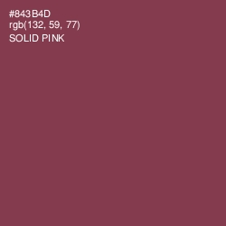 #843B4D - Solid Pink Color Image