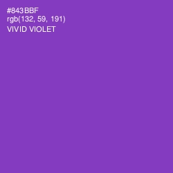 #843BBF - Vivid Violet Color Image