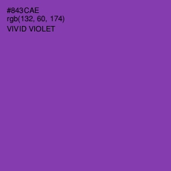 #843CAE - Vivid Violet Color Image