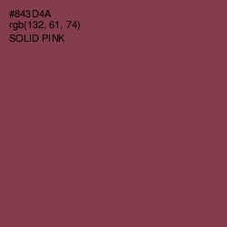 #843D4A - Solid Pink Color Image