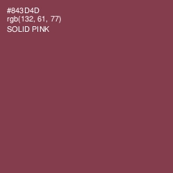 #843D4D - Solid Pink Color Image