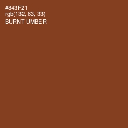 #843F21 - Burnt Umber Color Image