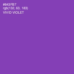 #843FB7 - Vivid Violet Color Image