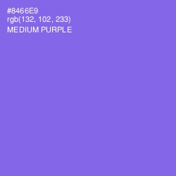 #8466E9 - Medium Purple Color Image