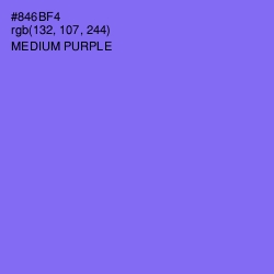 #846BF4 - Medium Purple Color Image