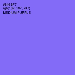 #846BF7 - Medium Purple Color Image