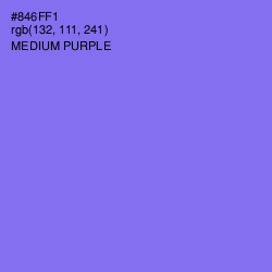 #846FF1 - Medium Purple Color Image