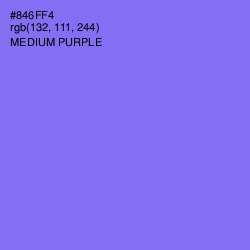 #846FF4 - Medium Purple Color Image