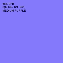 #8479FB - Medium Purple Color Image