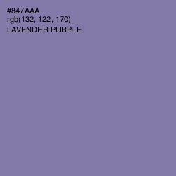 #847AAA - Lavender Purple Color Image