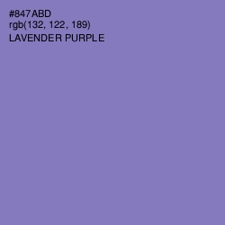 #847ABD - Lavender Purple Color Image
