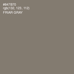 #847B70 - Friar Gray Color Image